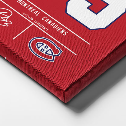 Ivan Demidov Montreal Canadiens Jersey Canvas Wall Art