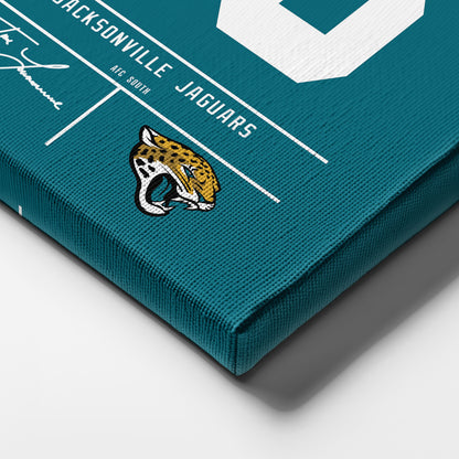 Trevor Lawrence Jaguars Jersey Canvas Print | Wall Art Decor