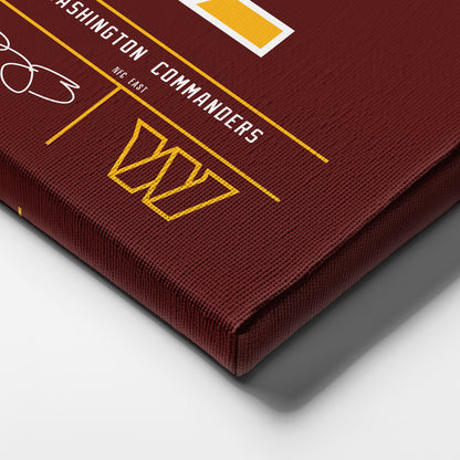 Dyami Brown Commanders Jersey Canvas Print | Wall Art Decor