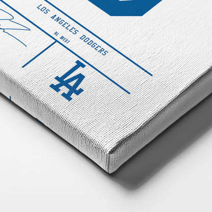 Freddie Freeman Dodgers Jersey Canvas Print | Wall Art Decor