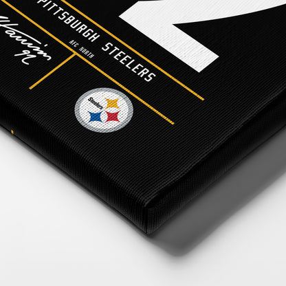 James Harrison Pittsburgh Steelers Jersey Canvas Wall Art