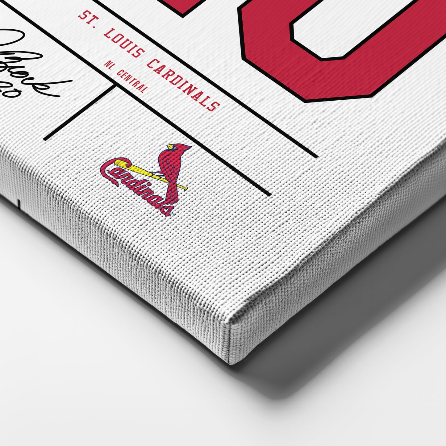 Lou Brock  St. Louis Cardinals Jersey Canvas Wall Art