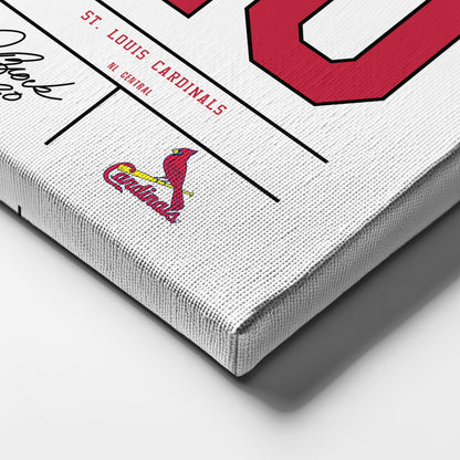 Lou Brock  St. Louis Cardinals Jersey Canvas Wall Art