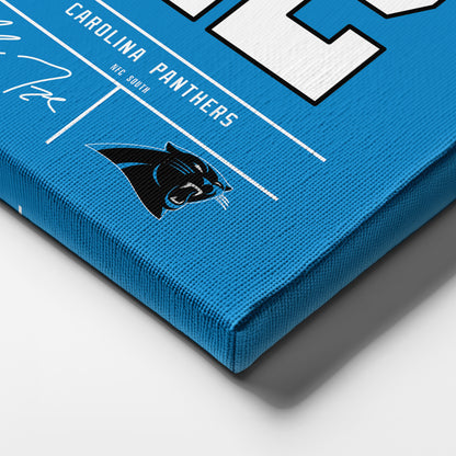Christian McCaffrey Panthers Jersey Canvas Print | Wall Art Decor