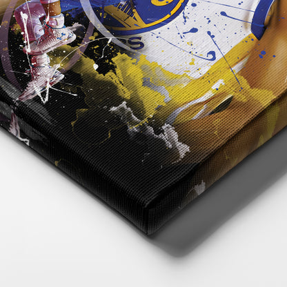 Stephen Curry Warriors Canvas Print | Golden State Basketball Wall Art