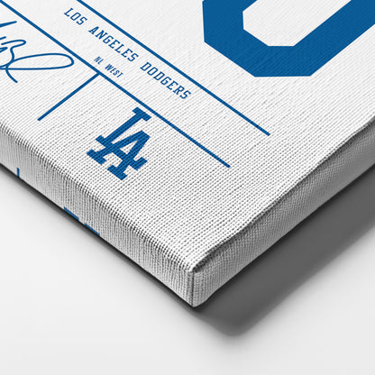 Mookie Betts Dodgers Jersey Canvas Print | Wall Art Decor