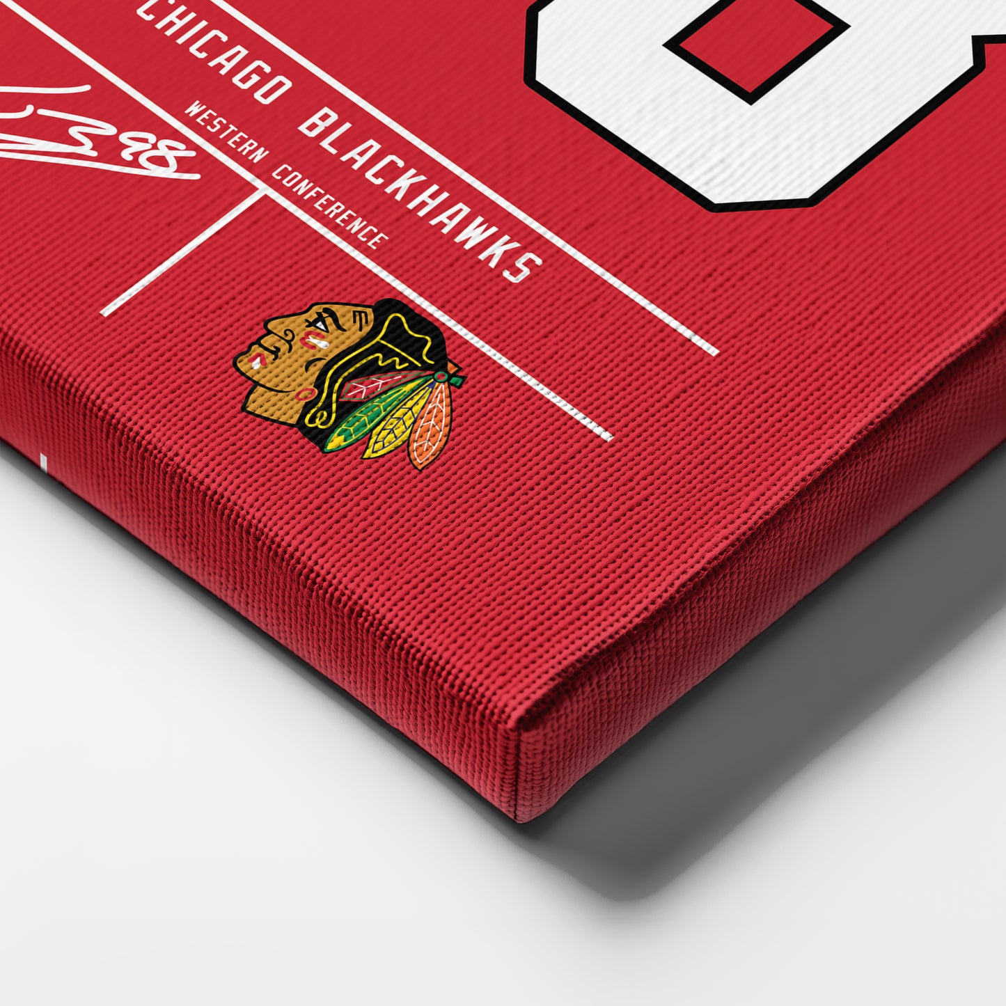 Connor Bedard Blackhawks Jersey Canvas Print | Wall Art Decor