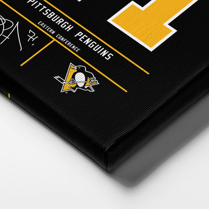 Evgeni Malkin Pittsburgh Penguins Jersey Canvas Wall Art