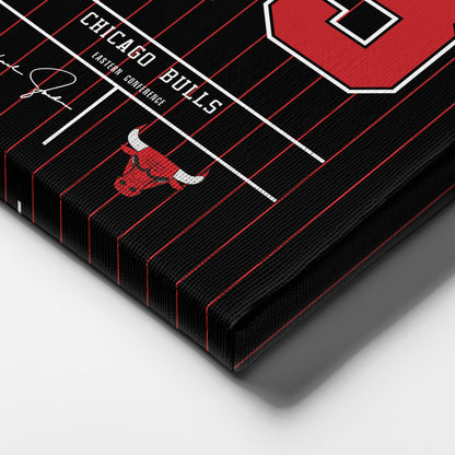 Michael Jordan Bulls Jersey Canvas Print | Wall Art Decor
