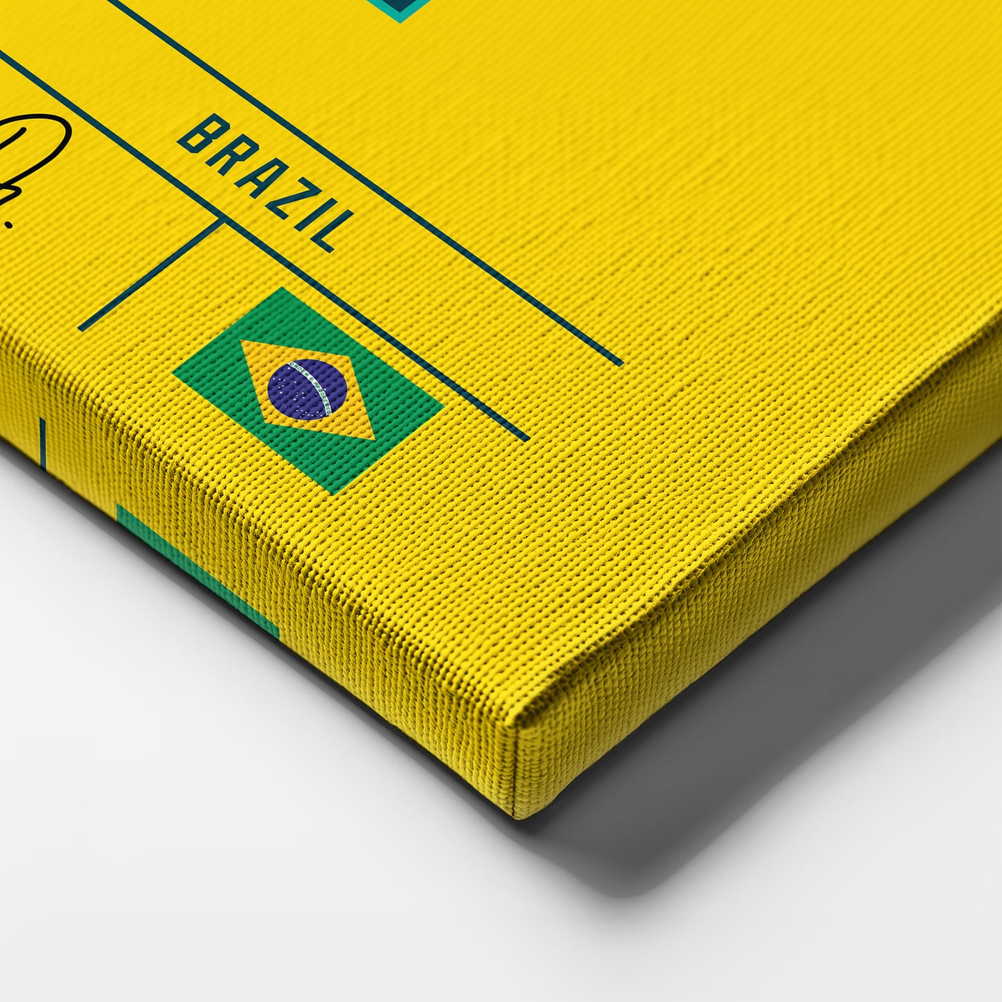 Vinicius Junior Brazil Jersey Canvas Wall Art