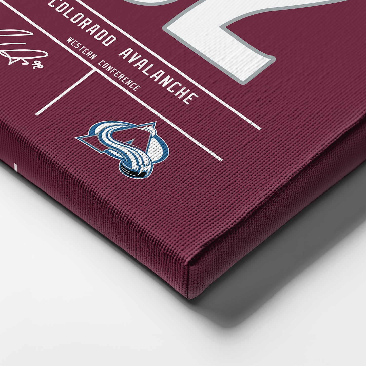 Gabriel Landeskog Colorado Avalanche Jersey Canvas Wall Art