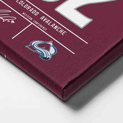 Gabriel Landeskog Colorado Avalanche Jersey Canvas Wall Art