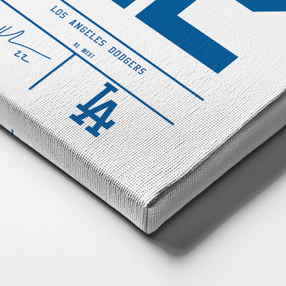 Clayton Kershaw Los Angeles Dodgers Jersey Canvas Wall Art