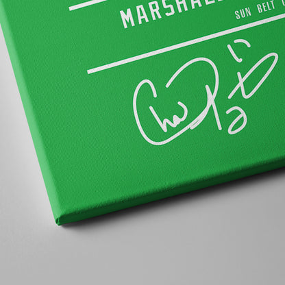 Chad Pennington Thundering Herd Jersey Canvas Print | Wall Art Decor