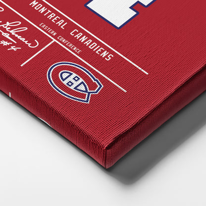 Jean Beliveau Canadiens Jersey Canvas Print | Wall Art Decor