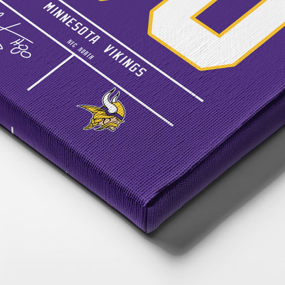 Cris Carter Minnesota Vikings Jersey Canvas Wall Art