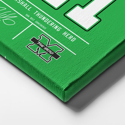 Hassan Whiteside Thundering Herd Jersey Canvas Print | Wall Art Decor