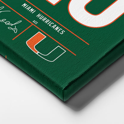 Ed Reed Hurricanes Jersey Canvas Print | Wall Art Decor