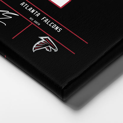Bijan Robinson Falcons Jersey Canvas Print | Wall Art Decor