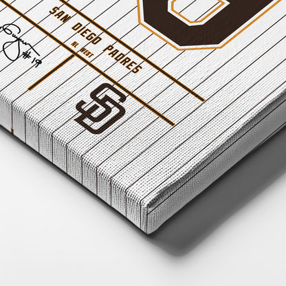 Tony Gwynn Jersey San Diego Padres Jersey Canvas Wall Art