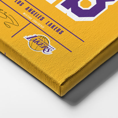 Lebron James Lakers #23 Jersey Canvas Print | Wall Art Decor