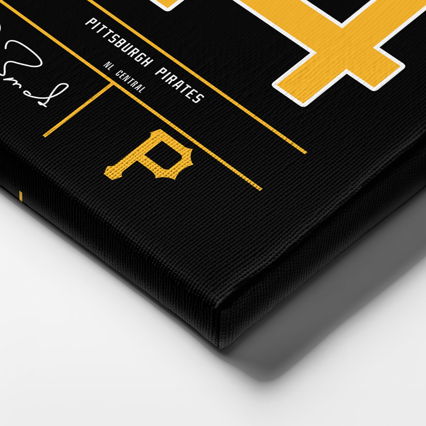 Barry Bonds Pittsburgh Pirates Black Jersey Canvas Wall Art