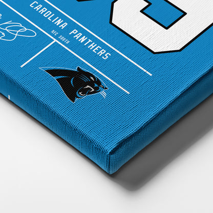 Luke Kuechly Panthers Jersey Canvas Print | Wall Art Decor