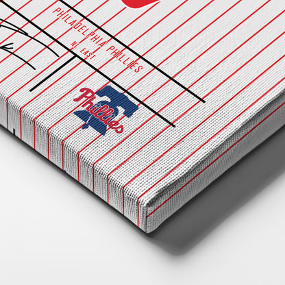 Trea Turner Phillies Jersey Canvas Print | Wall Art Decor