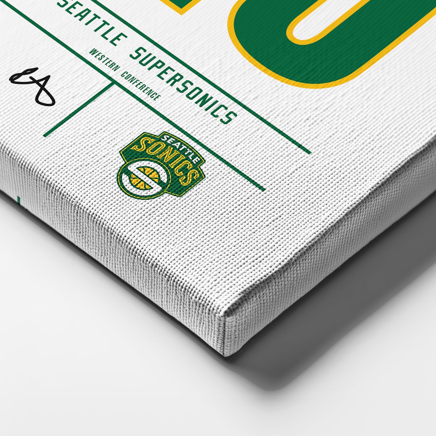 Gary Payton Seattle SuperSonics Jersey Canvas Wall Art
