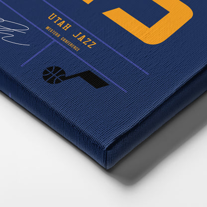 Donovan Mitchell Jazz Jersey Canvas Print | Wall Art Decor