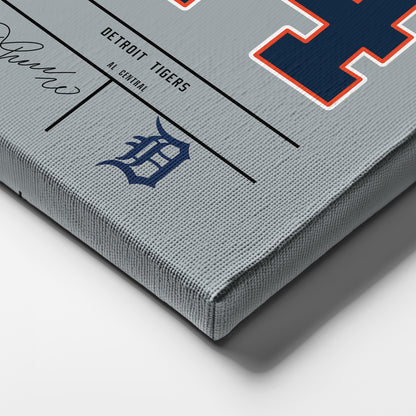 Miguel Cabrera Tigers Jersey Canvas Print | Wall Art Decor