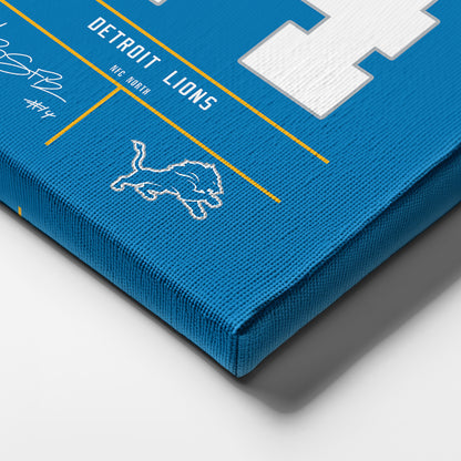 Amon-Ra St. Brown Lions Jersey Canvas Print | Wall Art Decor