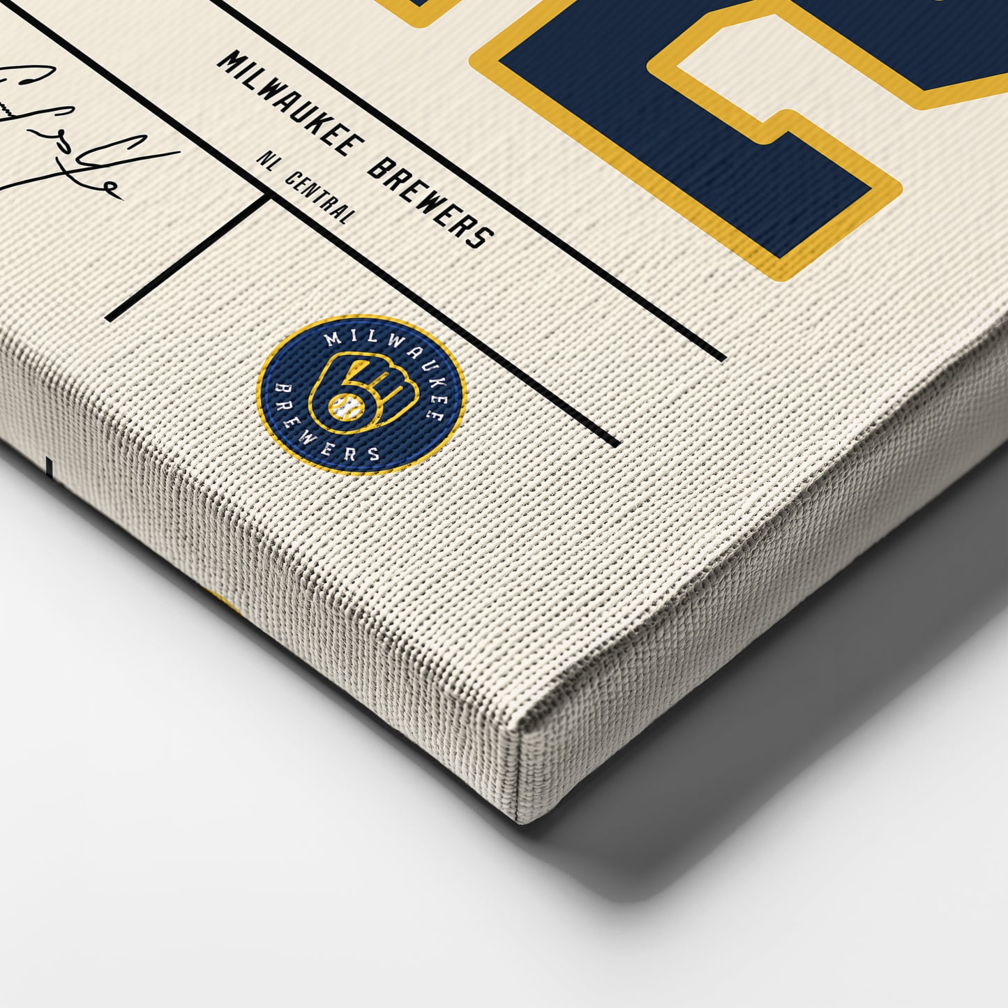 Christian Yelich Brewers Jersey Canvas Print | Wall Art Decor