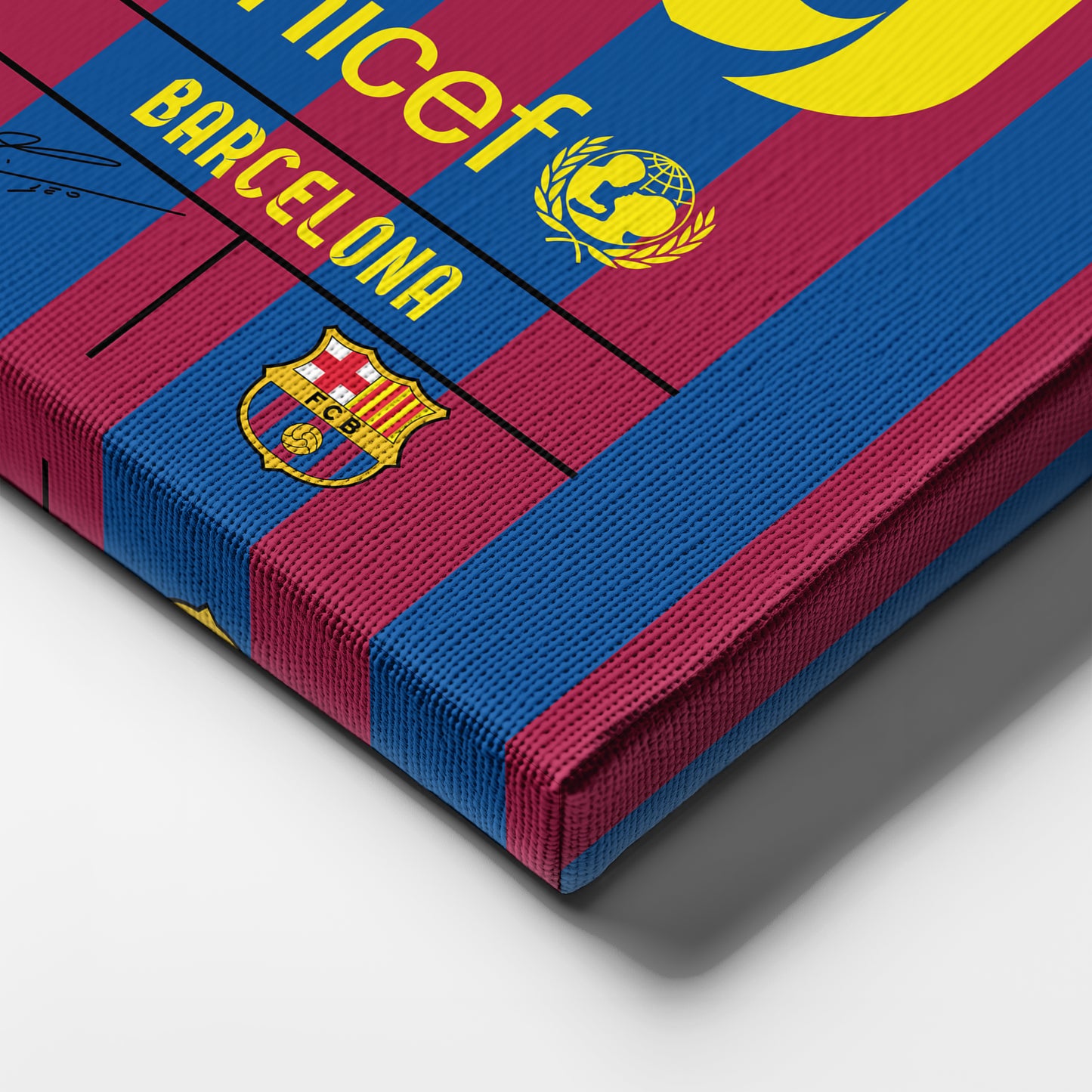 Lionel Messi Barcelona Jersey Canvas Print | Soccer Wall Art Decor