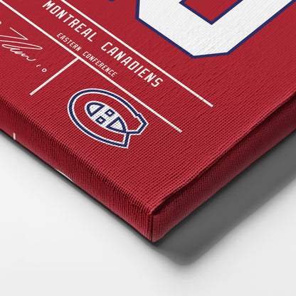 Guy Lafleur Canadiens Jersey Canvas Print | Wall Art Decor