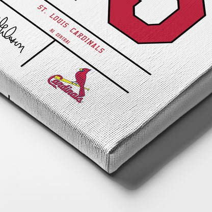 Bob Gibson St. Louis Cardinals Jersey Canvas Wall Art