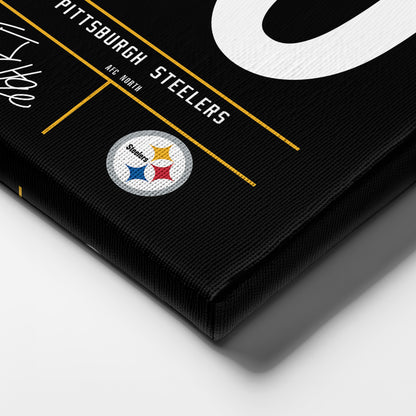 T.J. Watt Pittsburgh Steelers Jersey Canvas Wall Art