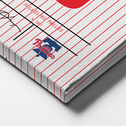 Bryce Harper Phillies Jersey Canvas Print | Wall Art Decor