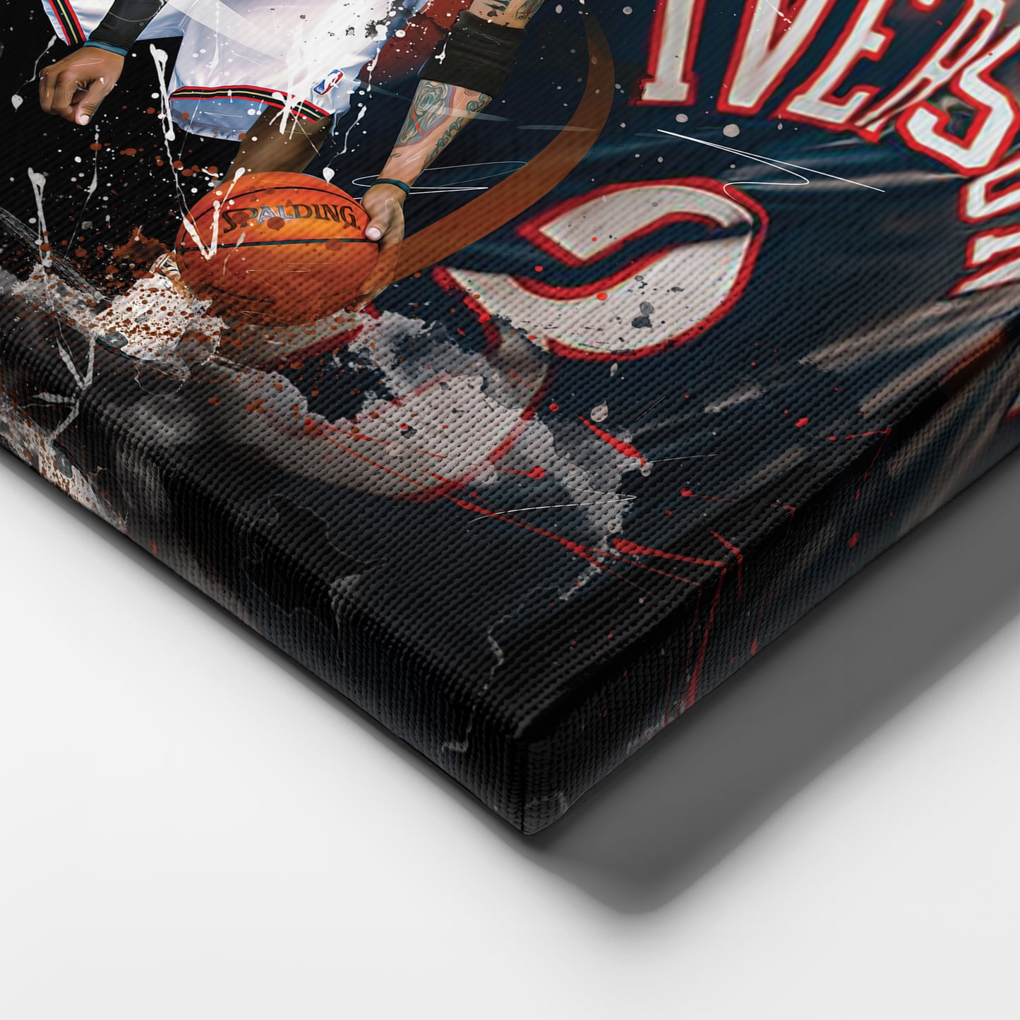 Allen Iverson 76ers Canvas Print | Philadelphia Basketball Wall Art
