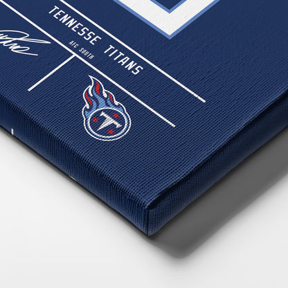 Will Levis Titans Jersey Canvas Print | Wall Art Decor