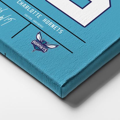 Kemba Walker Hornets Jersey Canvas Print | Wall Art Decor