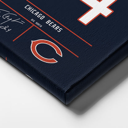 Walter Payton Bears Jersey Canvas Print | Wall Art Decor