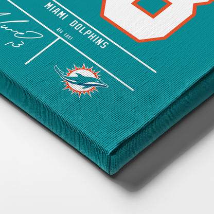Dan Marino Dolphins Jersey Canvas Print | Wall Art Decor