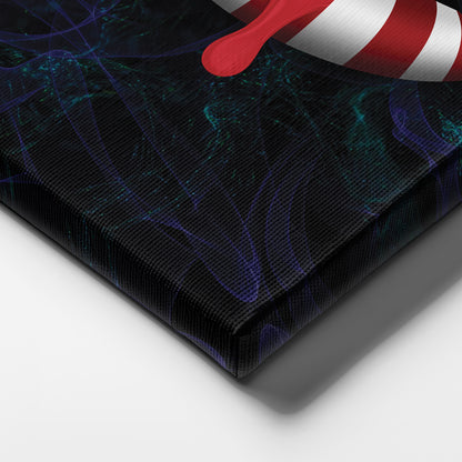 Lips American Flag Canvas Print | Patriotic Wall Art Decor