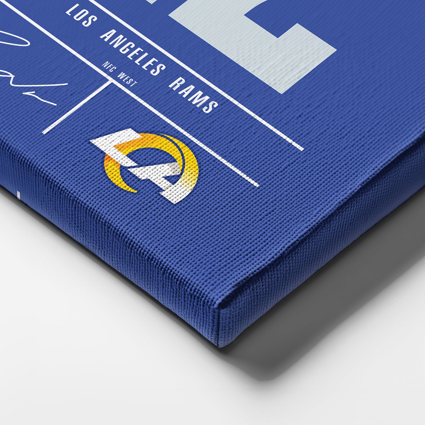 Puka Nacua Los Angeles Rams Jersey Canvas Wall Art