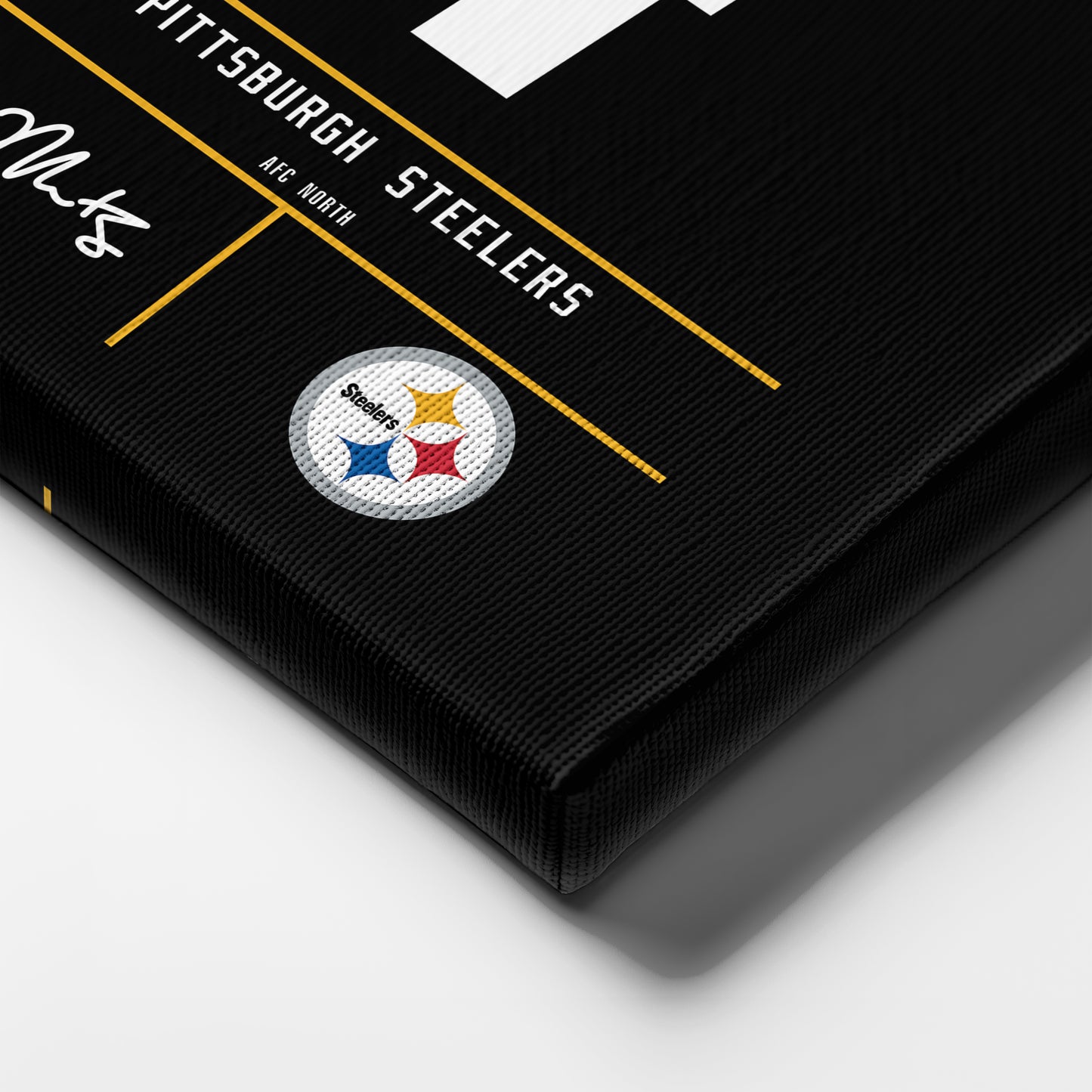 DK Metcalf Pittsburgh Steelers Jersey Canvas Wall Art