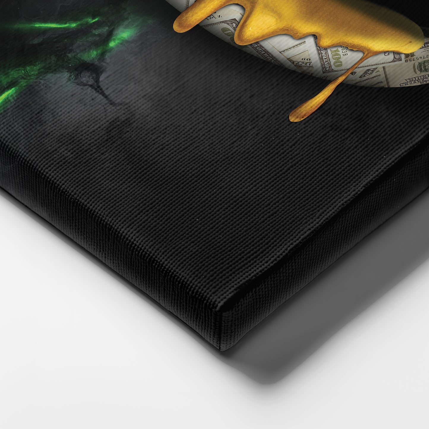 Gold Lips Dollar Canvas Print | Luxury Wall Art Decor