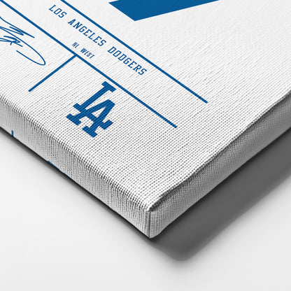 Shohei Ohtani Dodgers Jersey Canvas Print | Wall Art Decor