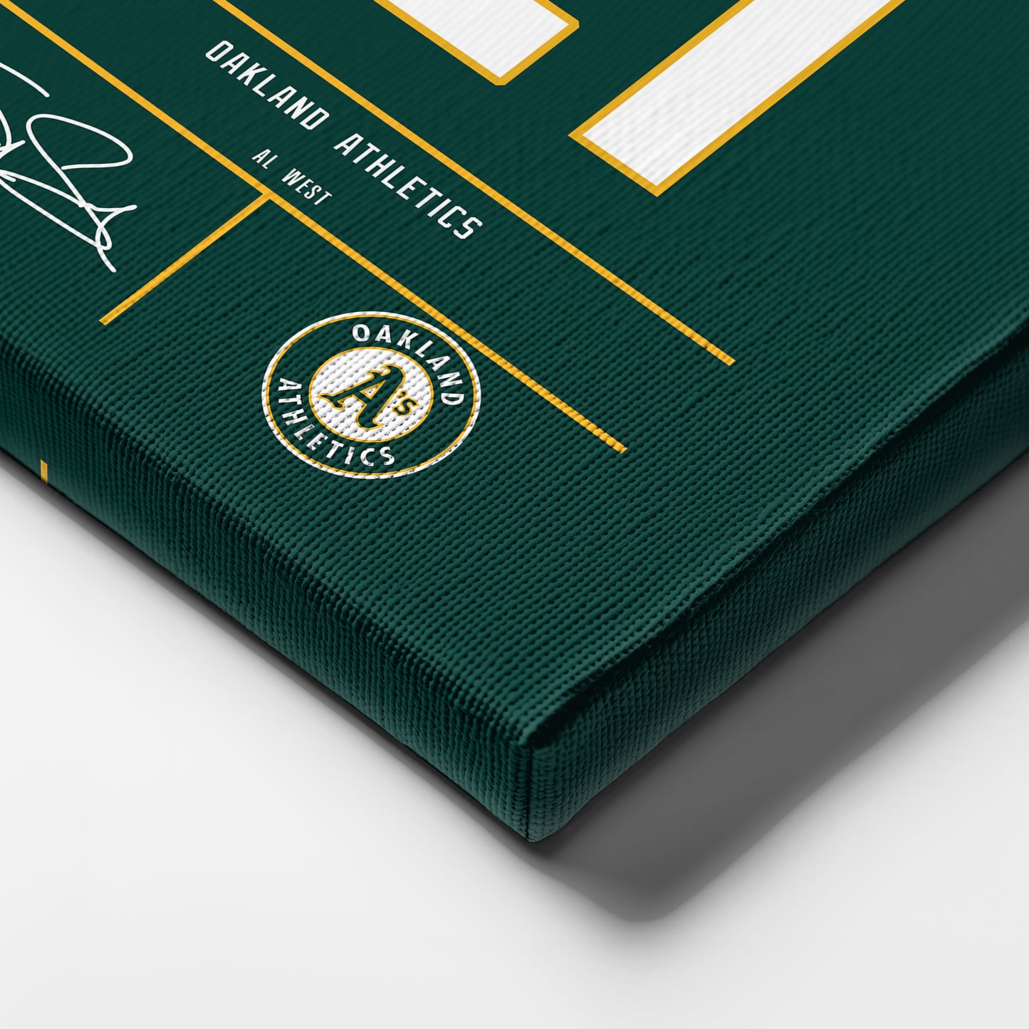 Tyler Soderstrom Oakland Athletics Green Jersey Canvas Wall Art