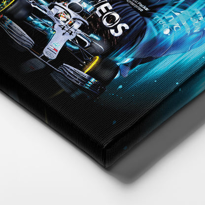 Lewis Hamilton Mercedes-AMG Petronas Canvas Print | F1 Champion Wall Art